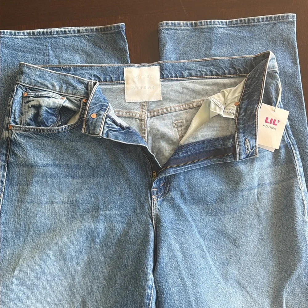 MOTHER The Lil' Dodger Sneak Wide Leg Jeans  NWT 
Strike a Pose Petit size 34 - Picture 12 of 16
